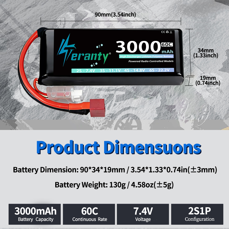 TERANTY 2S 3000mAh Baterai Lip - Fpv Drone Esc ulasan dan harga